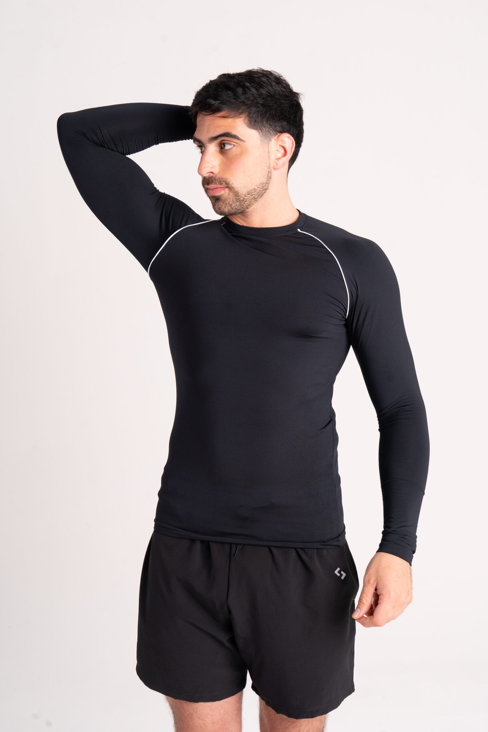 Remera de hombre manga larga térmica de compresión con vivo ZR27